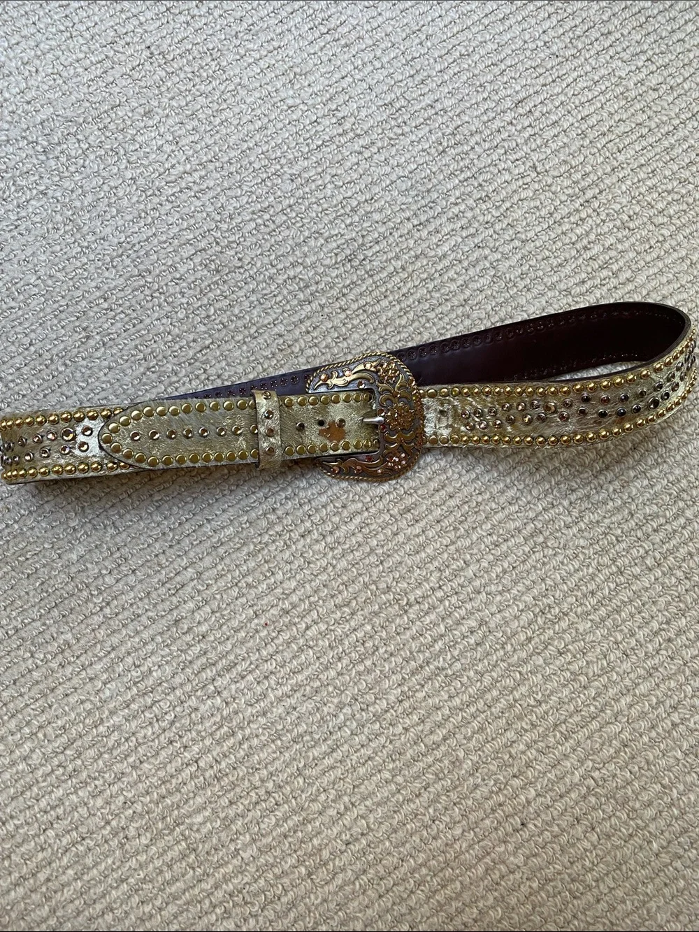 Jose Luis Gold Horse Hair Embellished Belt